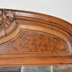 Miroir trumeau Art Nouveau sculpté de vigne, en noyer et loupe