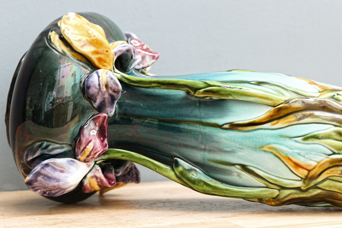 Pair of slurry vases, art nouveau