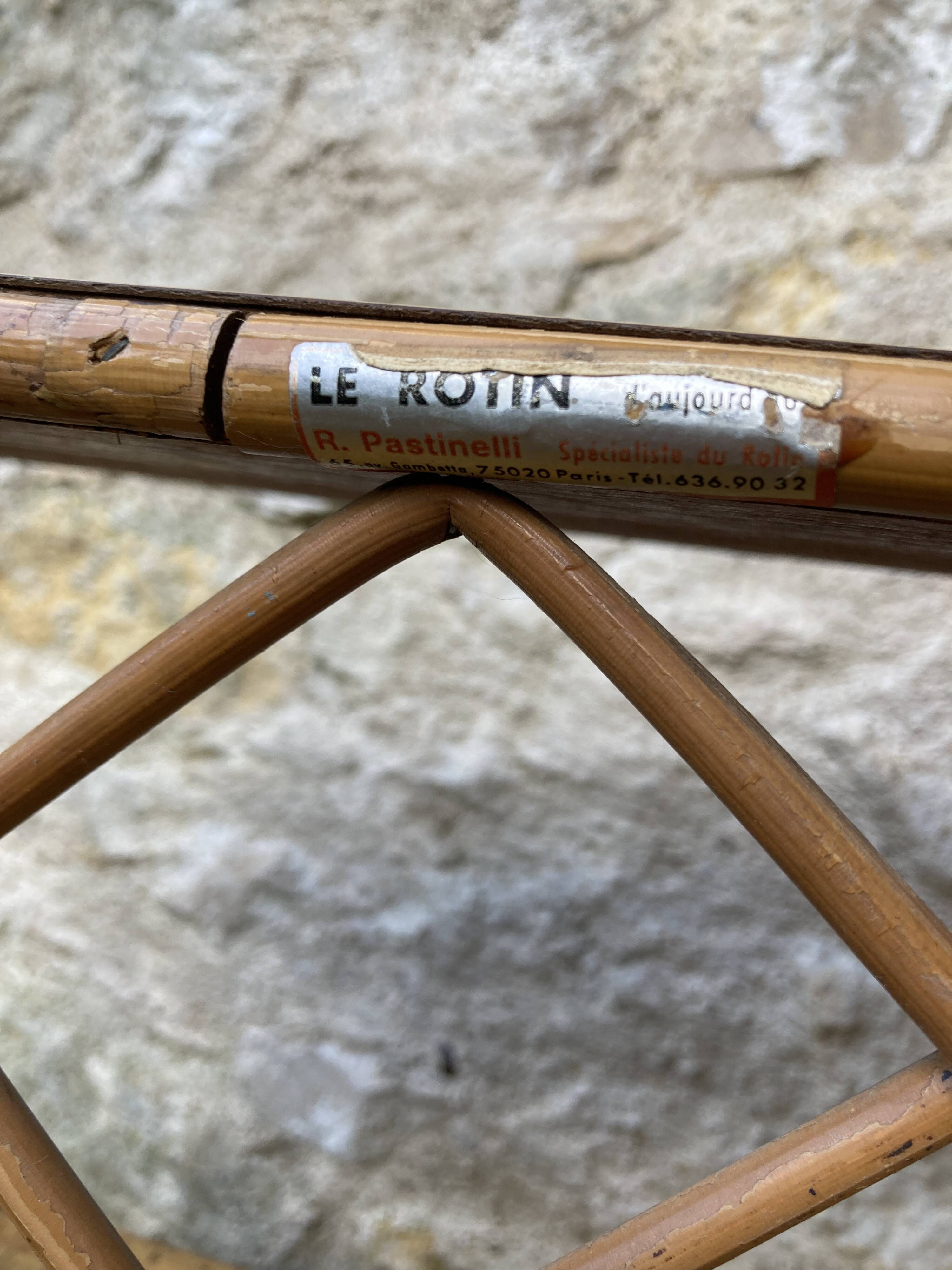 Vintage rattan shelf