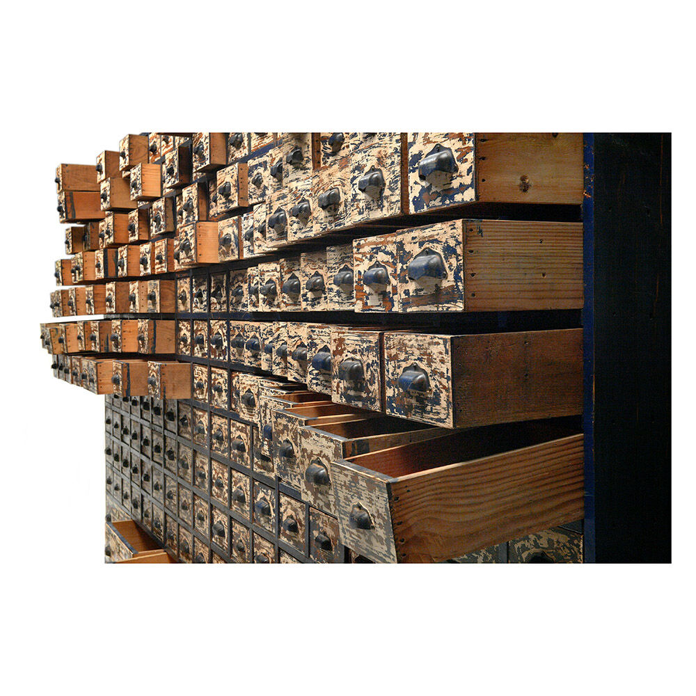 Wooden workshop furniture with 204 drawers