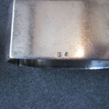 Art deco towel rings "madame" "sir" in silver metal