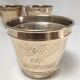 Three pot covers brass silver cover golden patina monogram early twentieth century