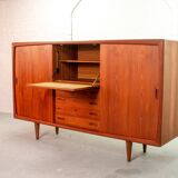 XL HP Hansen Scandinavian Design Teak Wooden Highboard Credenza Denmark 60s