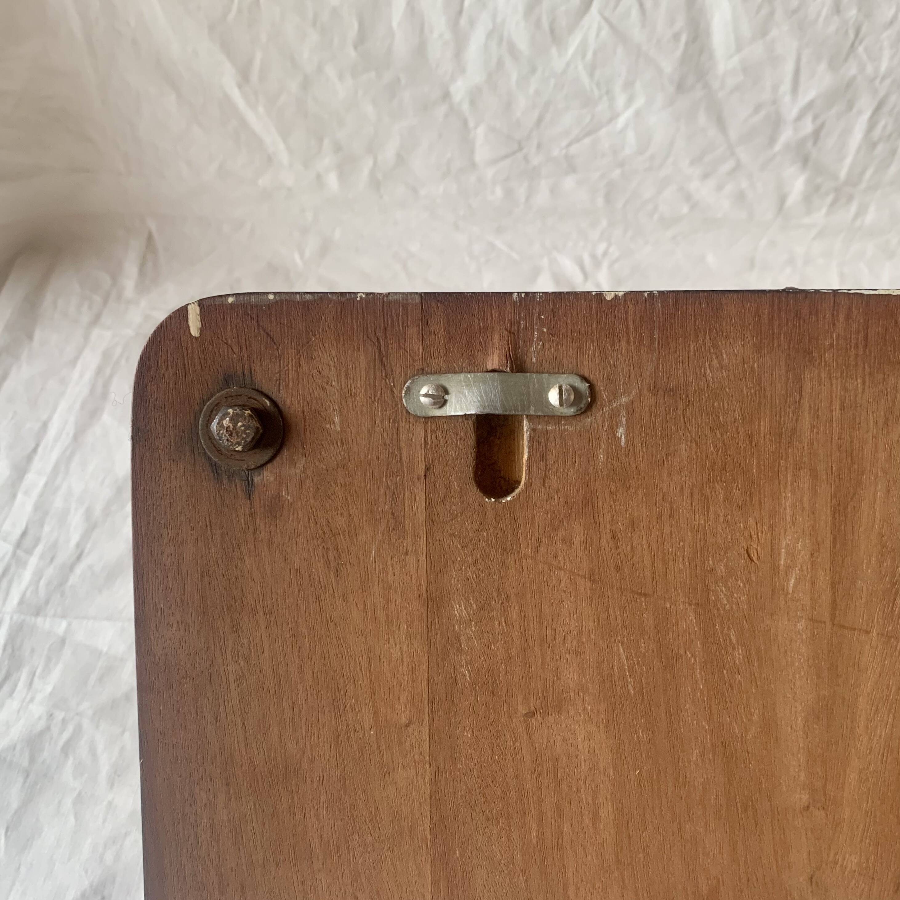 Art Deco wooden wall coat rack