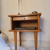 1960s oak bedside table