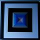 Tableau Vintage Art Optique - Victor Vasarely - Frame 40x40cm