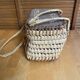 Old Basket Natural Woven Fibre + Wooden Lid Double Handle Wine