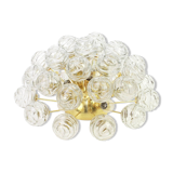 spectacular Sputnik ceiling lights with glass snowballs by Doria, Germany, 1970s.