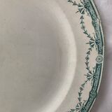 Plat ancien vert Moulin des Loups et Hamage modèle Provence XXème siècle