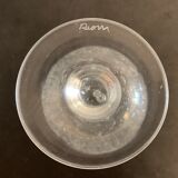 9 Riom blown and bubbled foot glasses