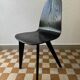 90s designer chairs in lacquered curved wood (X2)