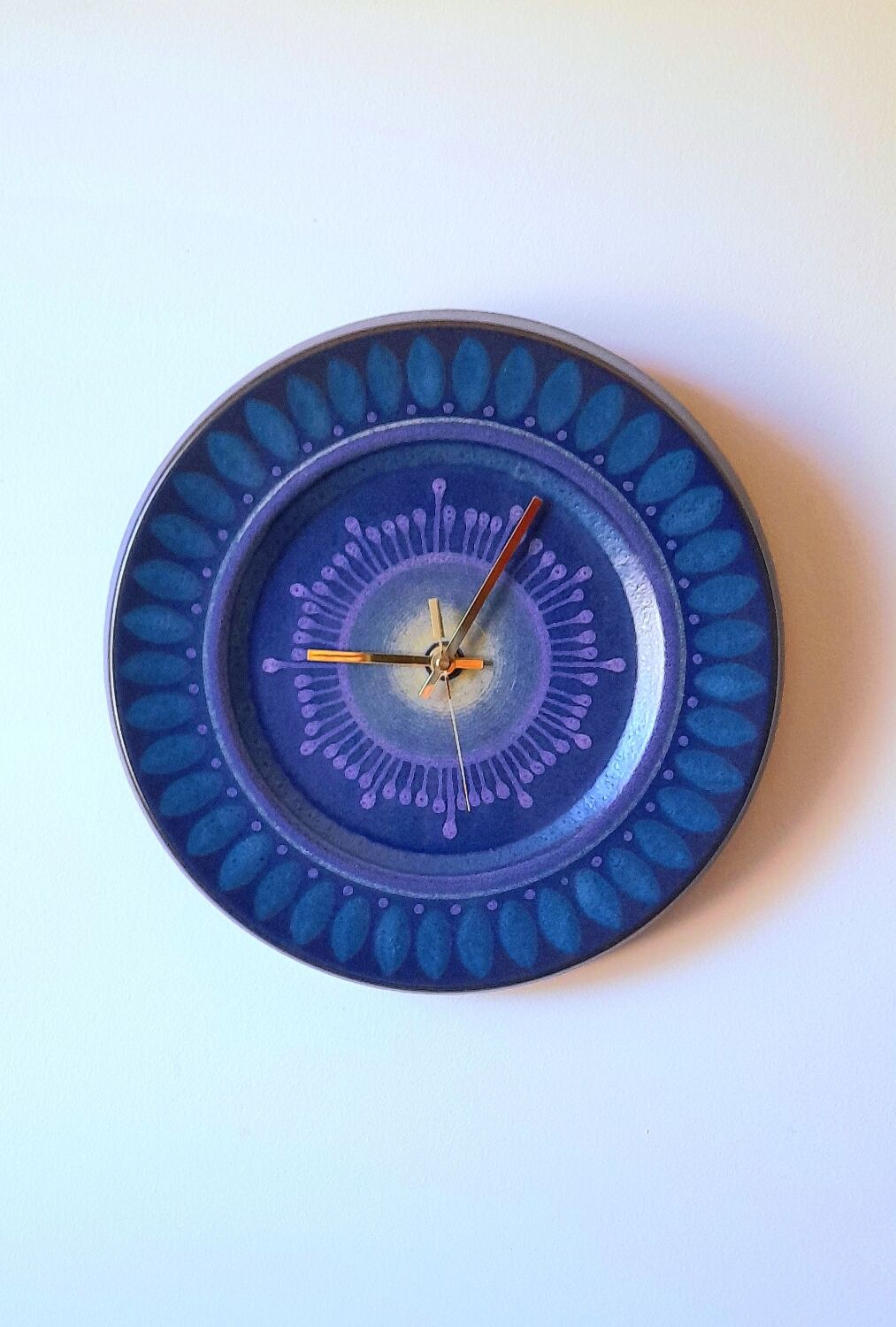70s ceramic wall clock