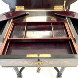 Side table or worker Napoleon 3 with marquetry
