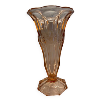 Rosaline pink glass vase – Art Deco style – 1930s/1940s