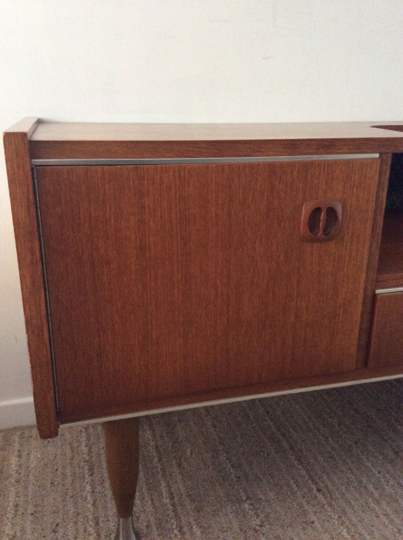 Scandinavian teak tv cabinet from the 60s