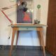 Modernized Vintage Desk – Light Wood & Sage Green