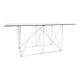 Foldable steel & glass dining table by Max Sauze 1970s