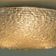 vintage kaiser ice glass ceiling LAMP flush mount 60/70's relief surface