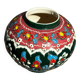 Petit Vase Vintage rond en céramique Turque H 11 cm