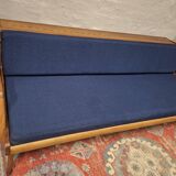 Danish teak convertible daybed sofa with backrest compartment, 1960s