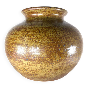 Vase boule en grès Guy Baudat, France 1970