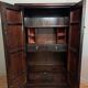 Brown lacquered Chinese wardrobe from Shandong.