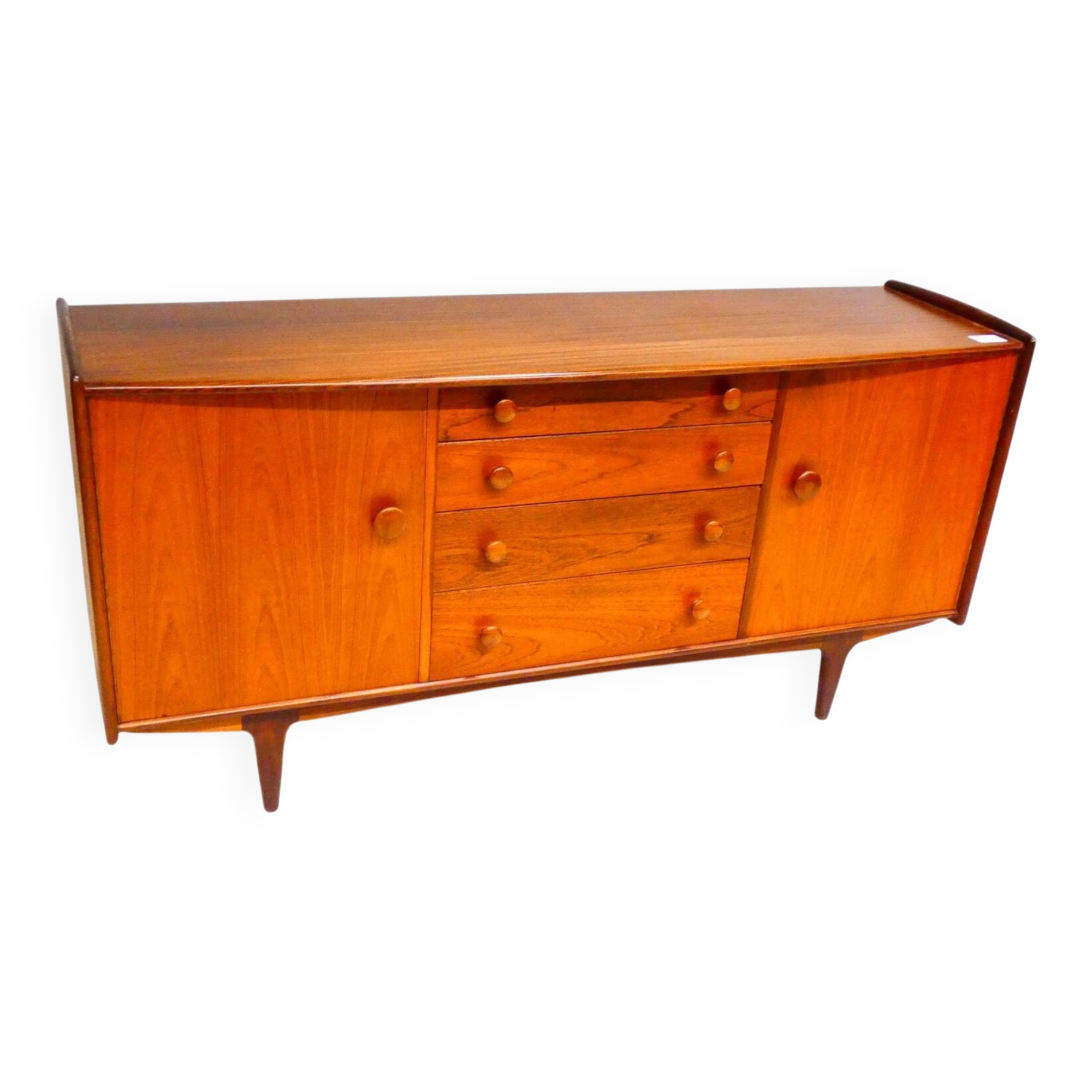 Vintage Teak Enfilade "Bow Front" – Greaves & Thomas – English Design