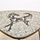 Mosaic and brass coffee or side table by Berthold Müller, 1960s