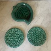 Ensemble de 3 dessous de plat en céramique de Vallauris