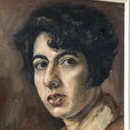 Tableau ancien "Portrait de femme 1935"
