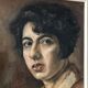 Tableau ancien "Portrait de femme 1935"