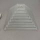 Cubic satin white glass wall light by glashütte limburg attrib., germany 1980s