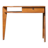 desk, tripod wooden desk, small French designer desk, modernist desk, 50's