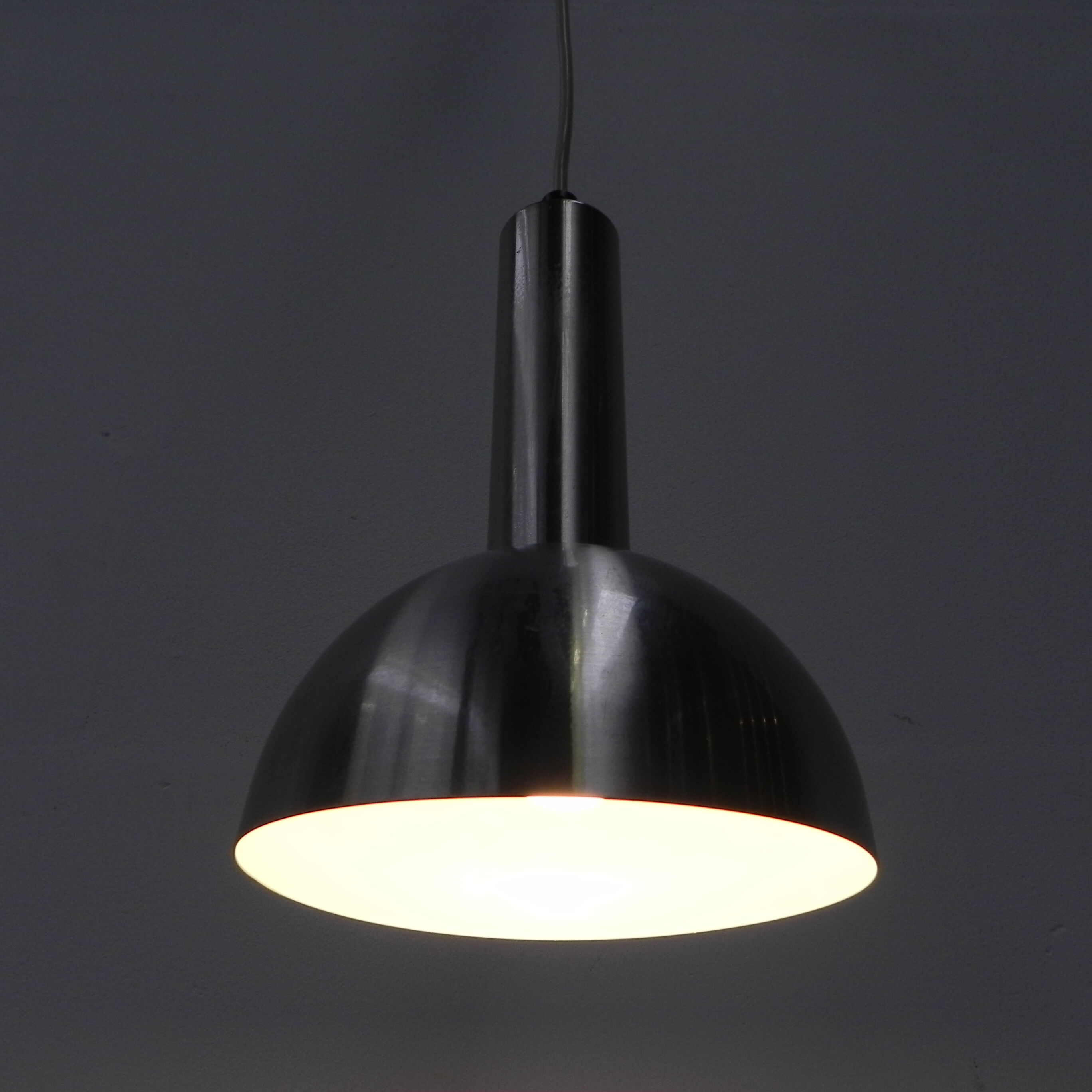 Vintage hanging lamp with aluminum shade