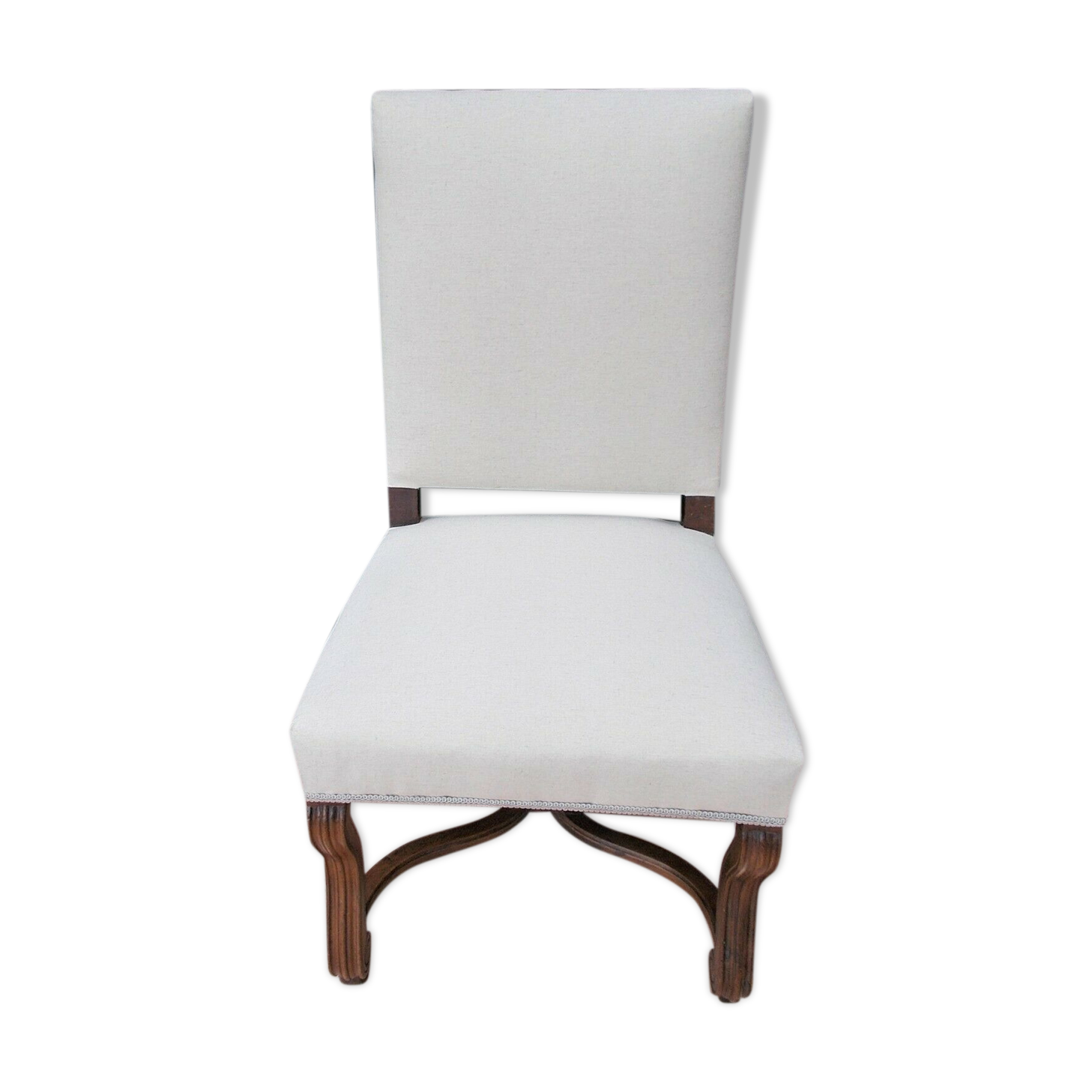 19th Century French Louis XIV Style Chair, newly reupholstered & restored