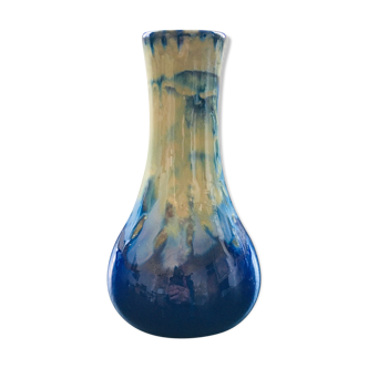 Vase bleu flammé
