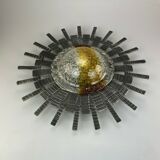 Applique fer & verre applique murale 60s 70s