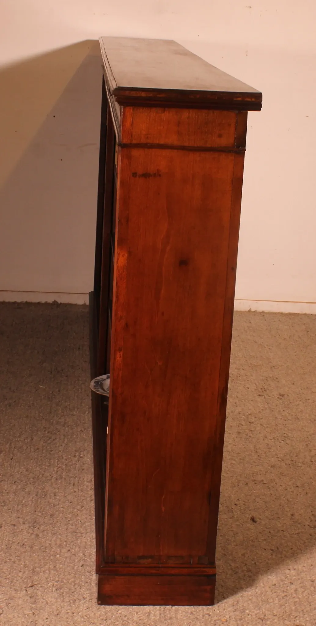 Large Open Mahogany Bookcase Of2.41 Meters Long—19th Century
