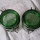 Lot 2 jars green Solidex 1/2 L glass