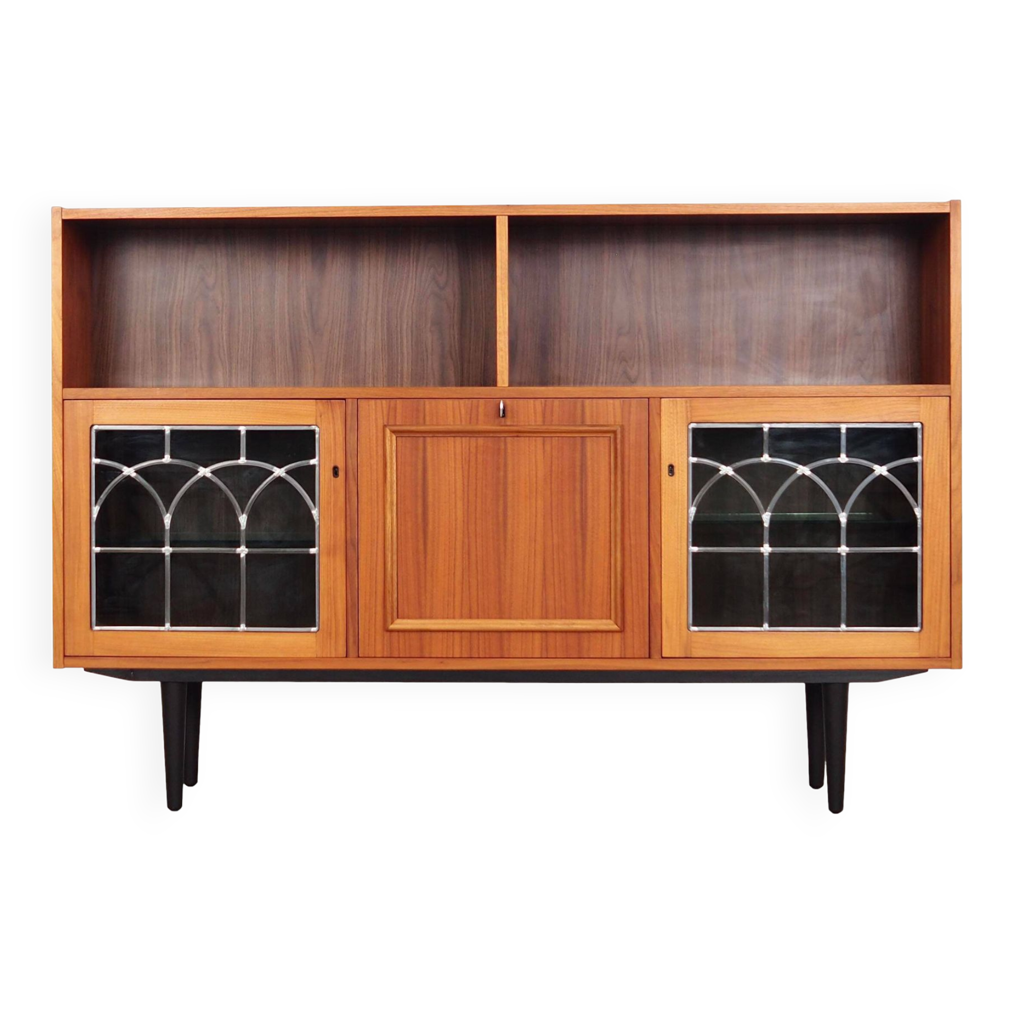 Bibliothèque en teck, design danois, années 1970, production : Danemark