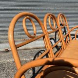 Vintage bamboo rattan sofa