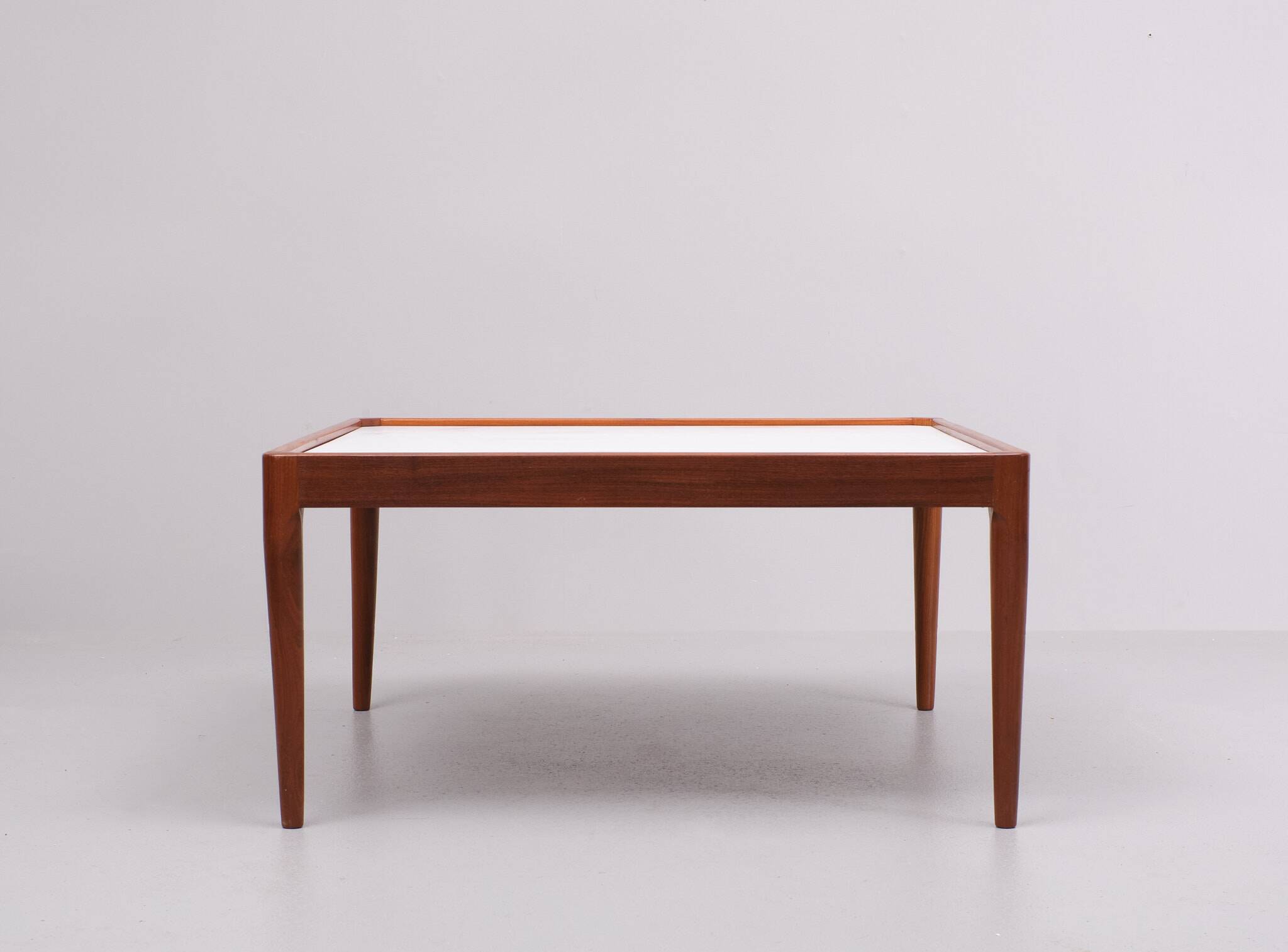 Teak coffee table Laminated top 1960s Scandinavian