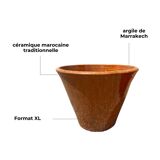 Pot XXL - Jardinière couleur miel en céramique marocaine