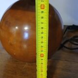 Blonde wooden ball lamp, 1970s