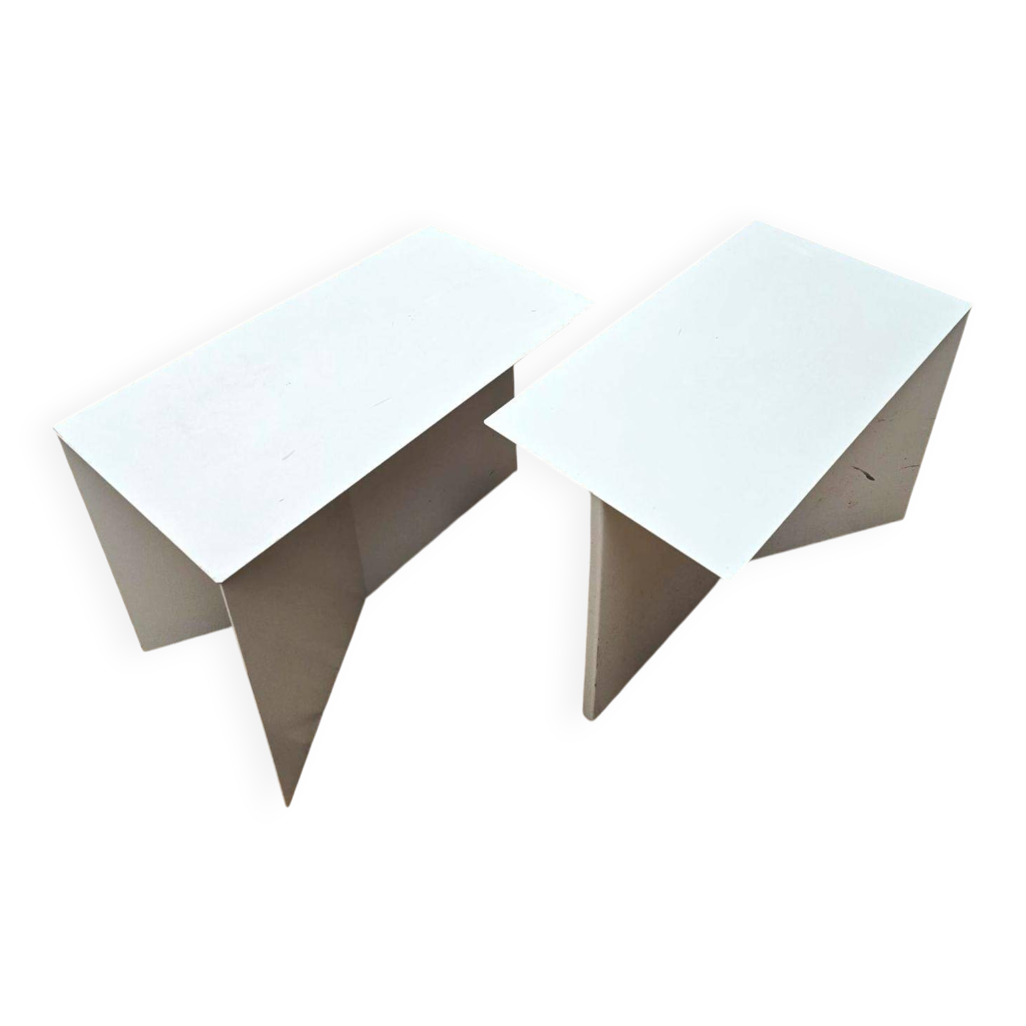 Pair of Slit side tables, Hay