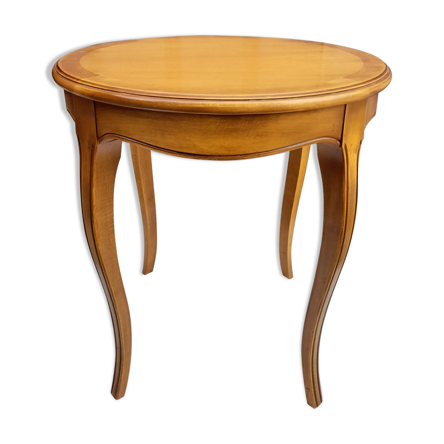 Side table in chestnut tinted cherry height 68 cm