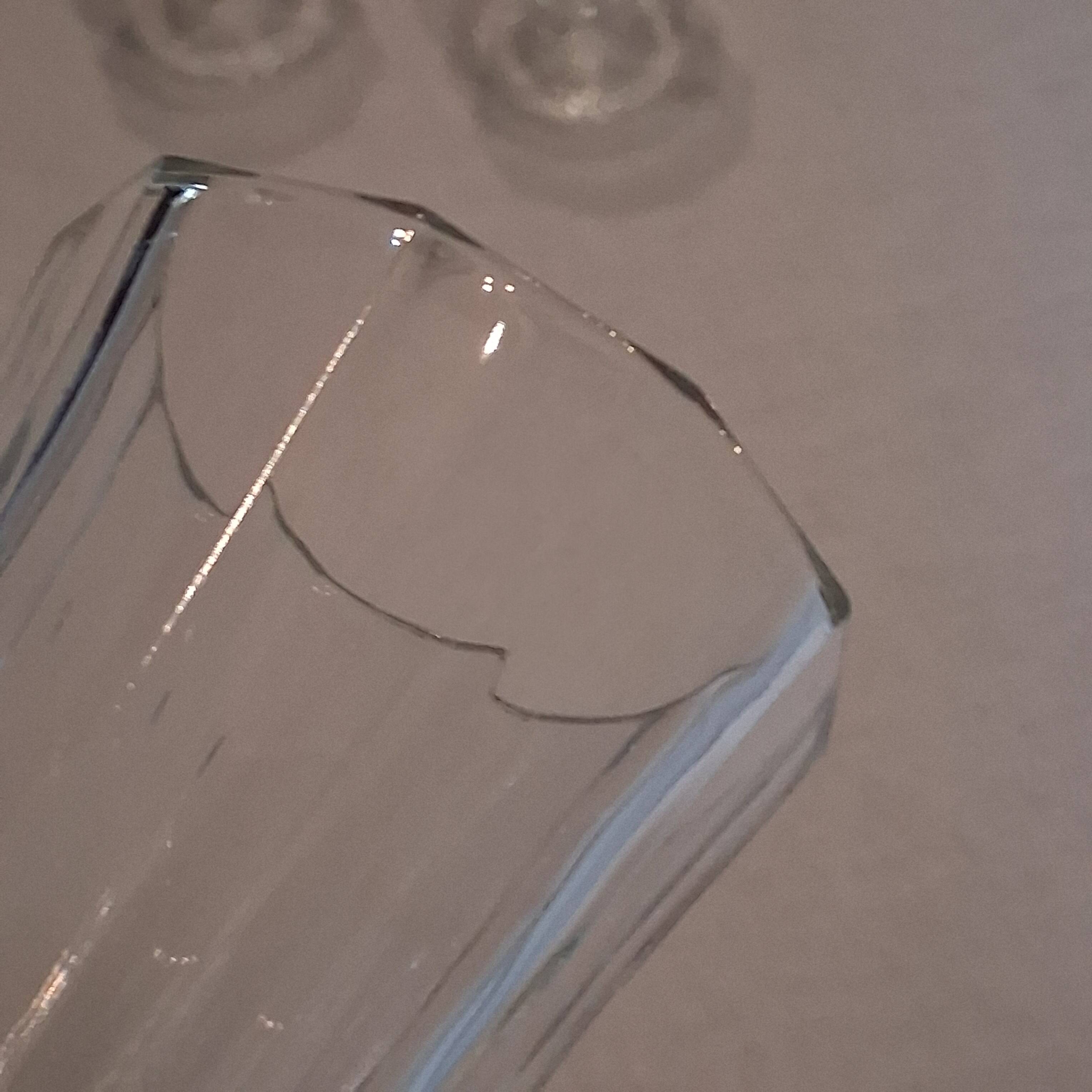 Set of 6 antique faceted stemmed wine glasses in very good condition.