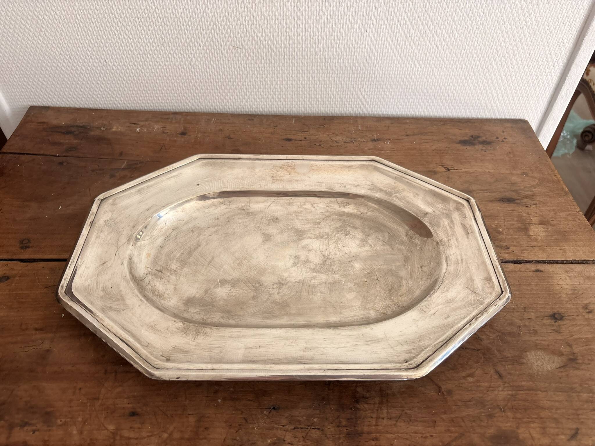 Silver Metal Fruit Bread Basket Christofle Gallia