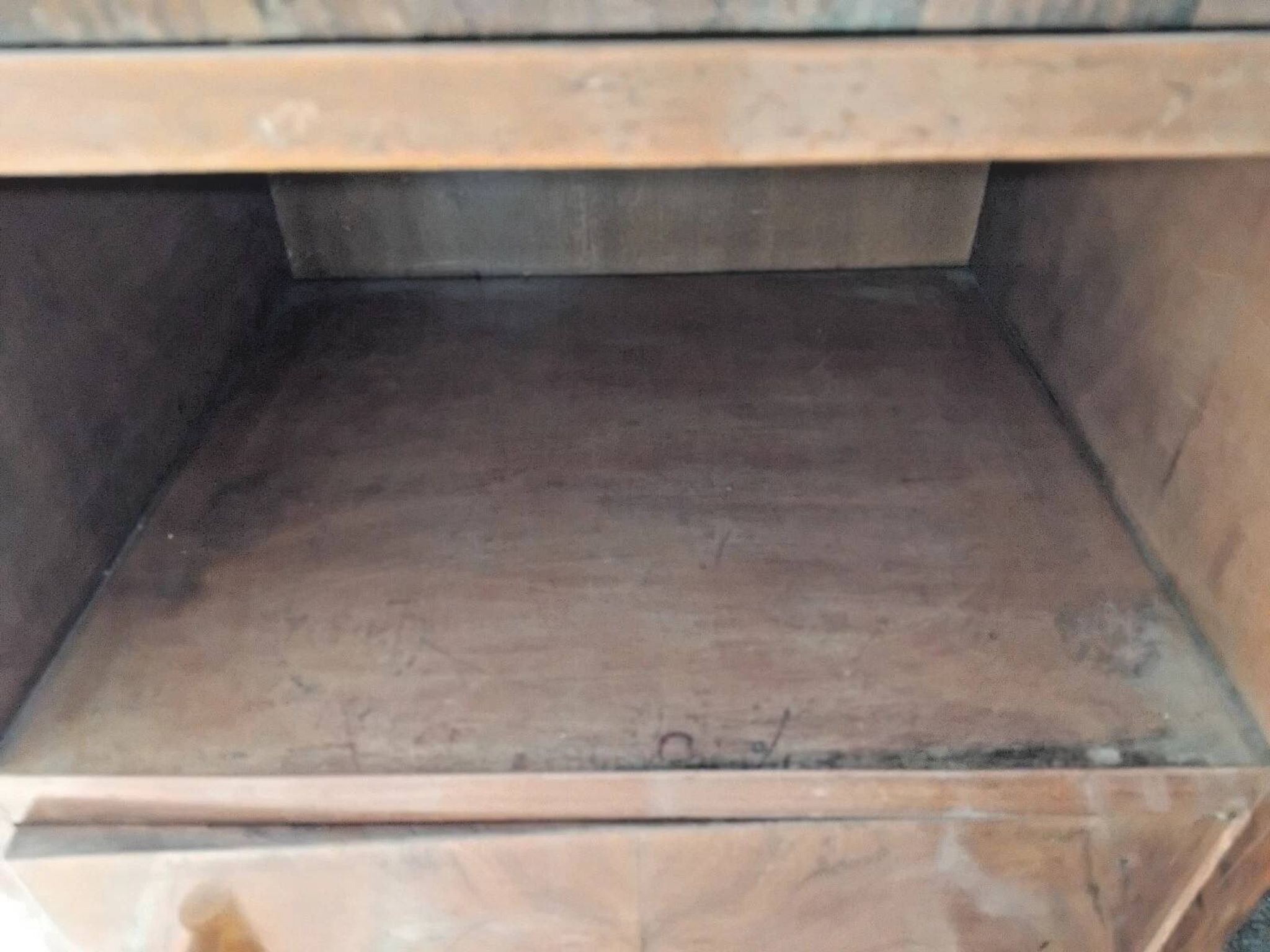 Vintage Wooden Nightstand with Marble Top