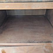 Vintage Wooden Nightstand with Marble Top